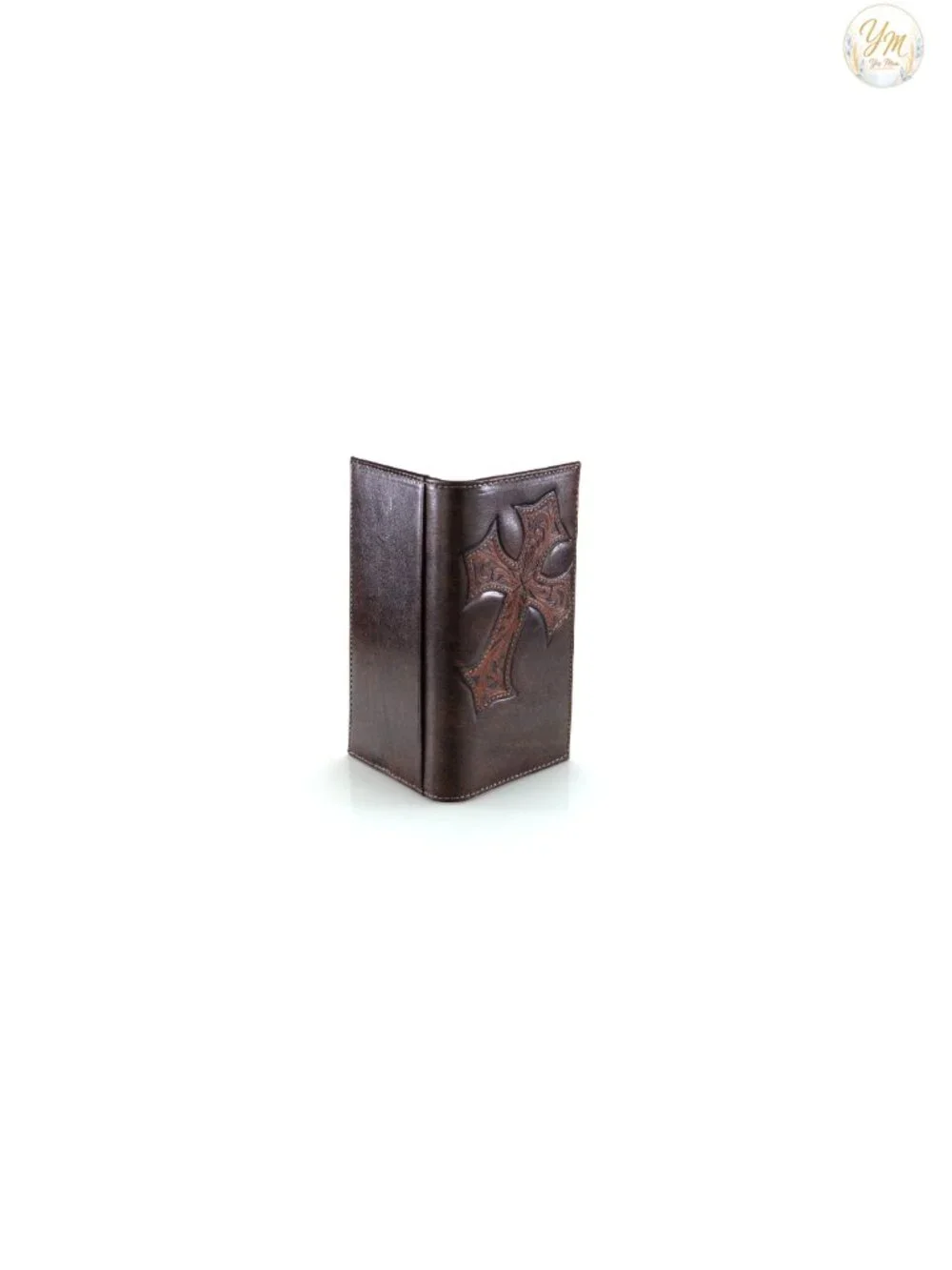 Nocona Men's Western Leather Bifold Wallet with Clear ID Window